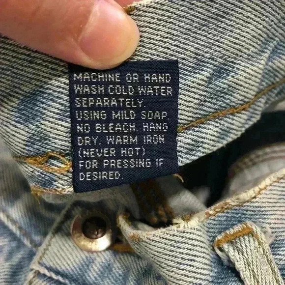 Vintage Carolina Blues High Waisted Light Wash Button Fly Shorts 90s Size 11/12 - Picture 8 of 9